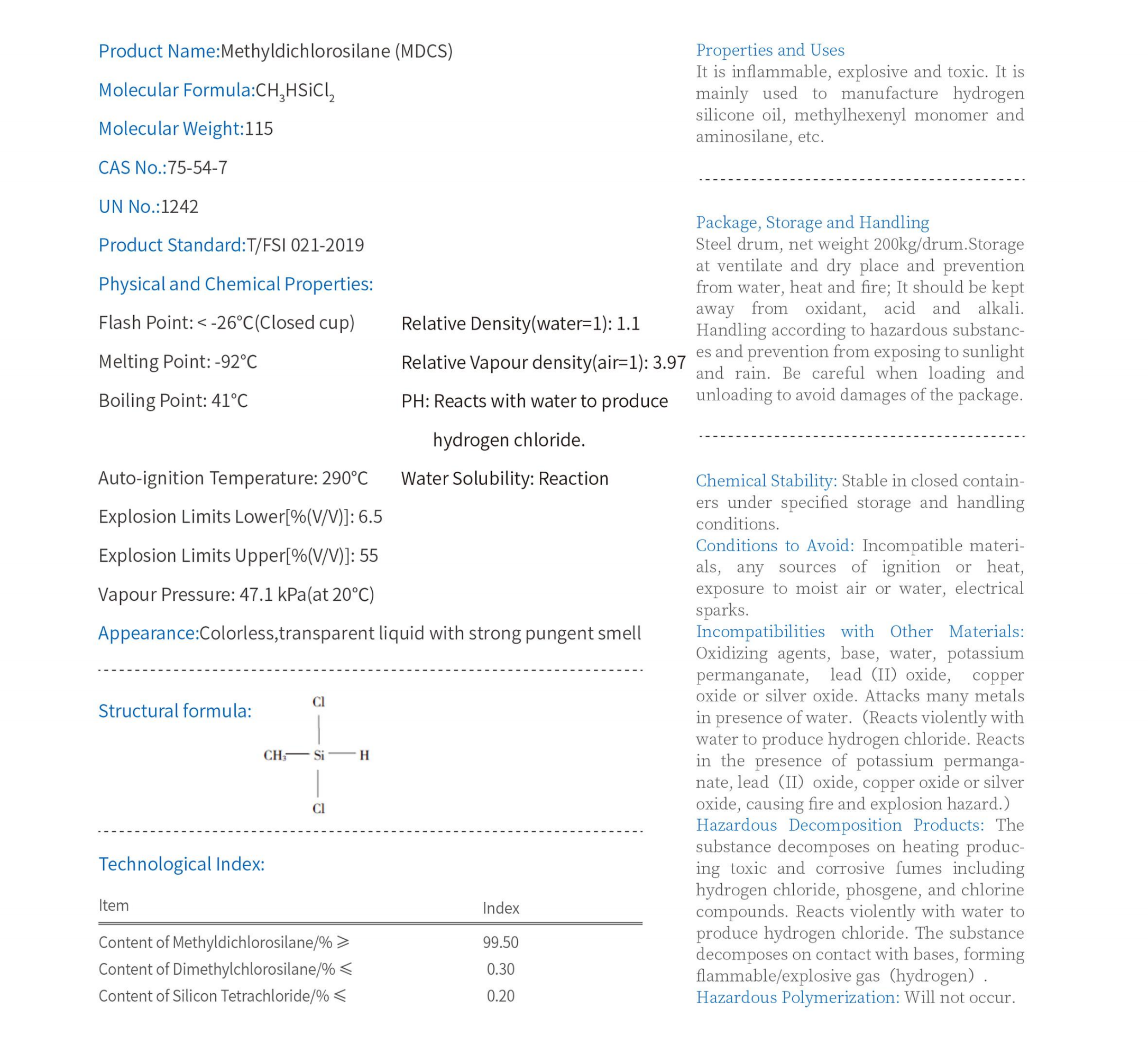 甲基二氯铜烷（MH）-Methyldichlorosilane (MDCSMH).png